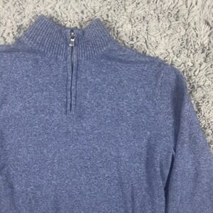 Perry Ellis Women's Mock Neck 1/4 Zip Pullover Sweater Size XL Ribbed Stretch